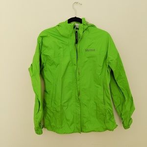 Lime Green Marmot Rain Jacket